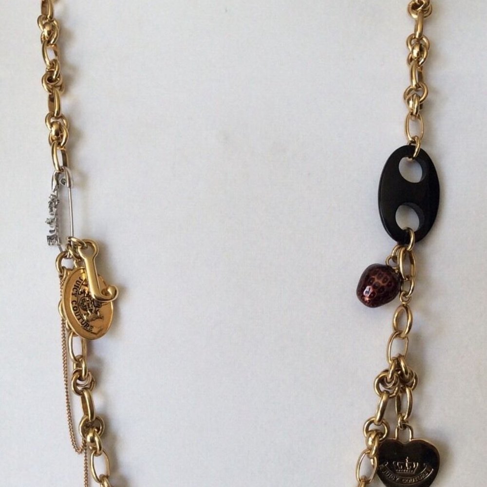 Juicy Couture Gold Tone Chain Necklace